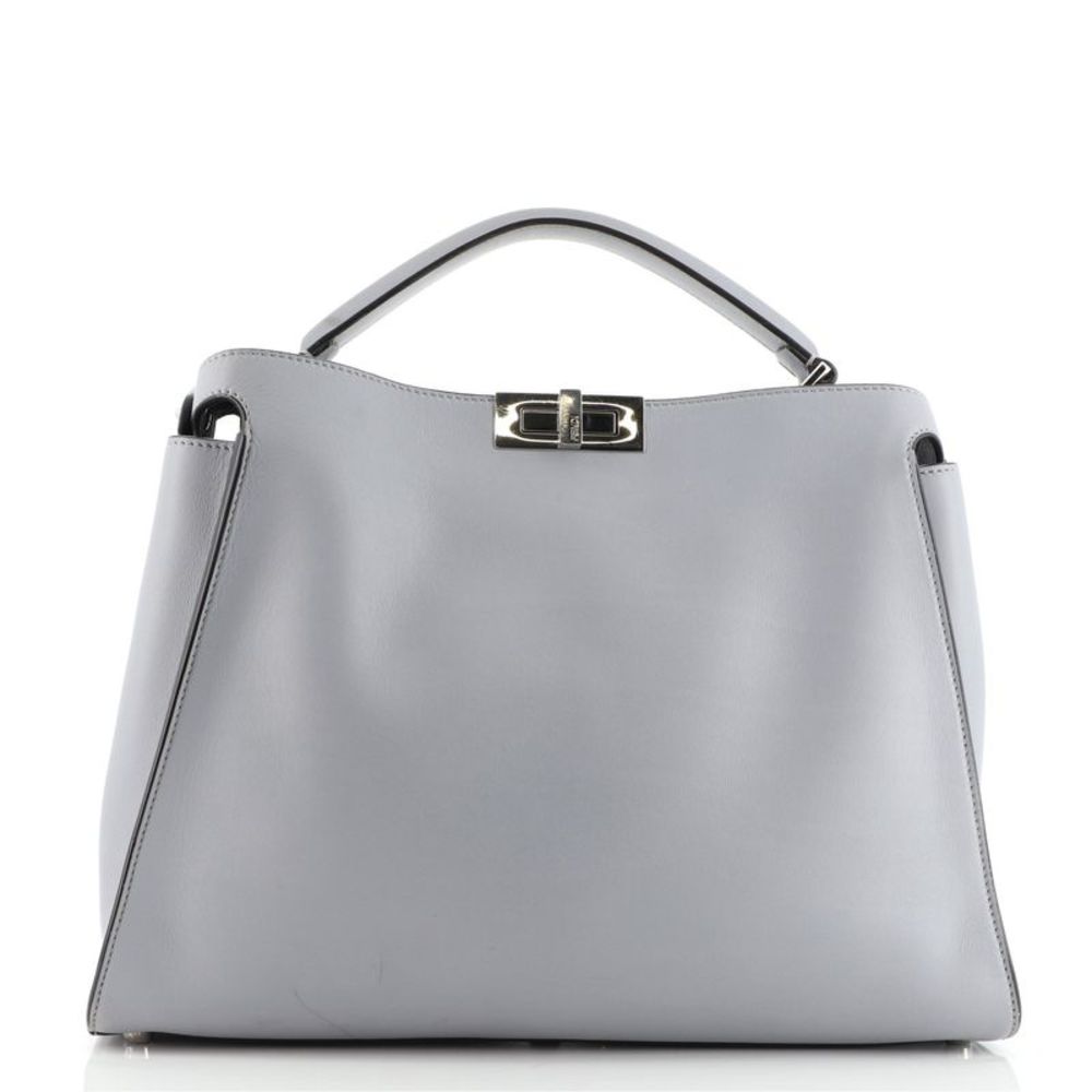 Fendi Peekaboo X-Lite Bag Leather Medium Gray - Picture 4 of 7